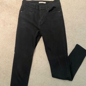 Levi 721 high rise skinny black jean